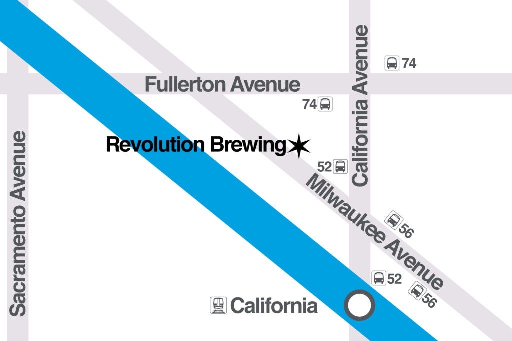 Revolution Brewing Brewpub schematic map